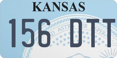 KS license plate 156DTT