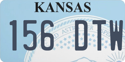 KS license plate 156DTW