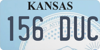 KS license plate 156DUC