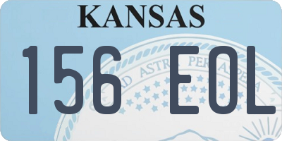 KS license plate 156EOL