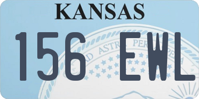 KS license plate 156EWL