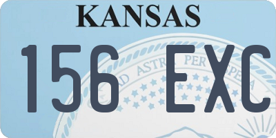 KS license plate 156EXC