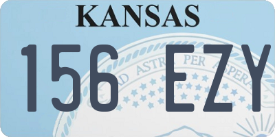 KS license plate 156EZY