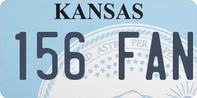 KS license plate 156FAN