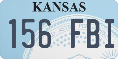 KS license plate 156FBI
