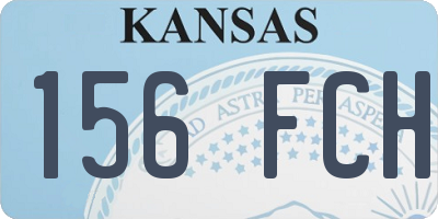 KS license plate 156FCH