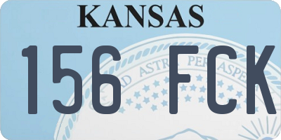 KS license plate 156FCK
