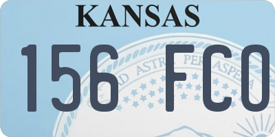 KS license plate 156FCO