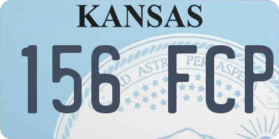 KS license plate 156FCP