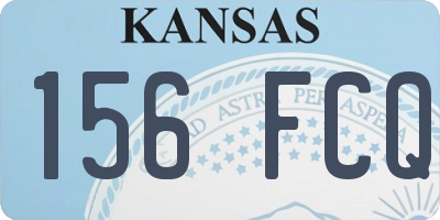 KS license plate 156FCQ