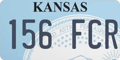 KS license plate 156FCR