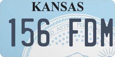 KS license plate 156FDM