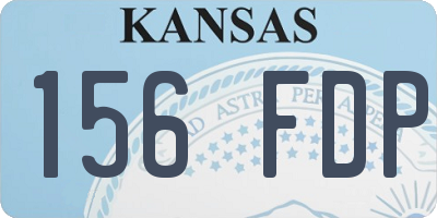 KS license plate 156FDP