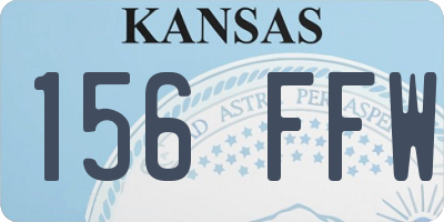 KS license plate 156FFW