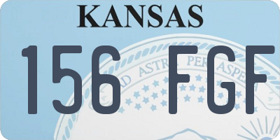 KS license plate 156FGF