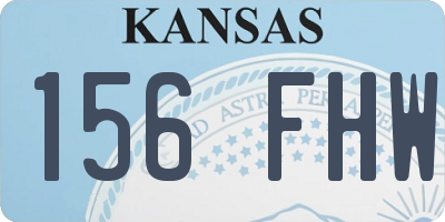 KS license plate 156FHW