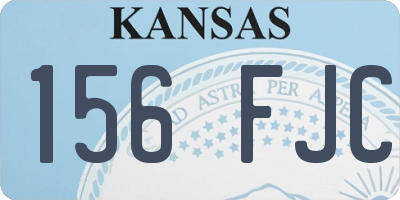KS license plate 156FJC