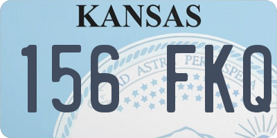 KS license plate 156FKQ