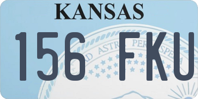 KS license plate 156FKU
