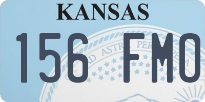 KS license plate 156FMO
