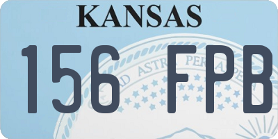 KS license plate 156FPB