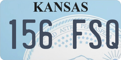 KS license plate 156FSQ