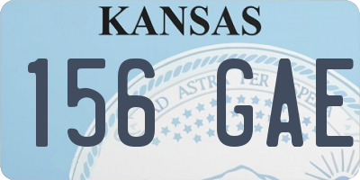 KS license plate 156GAE
