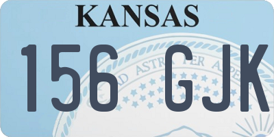 KS license plate 156GJK