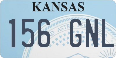 KS license plate 156GNL