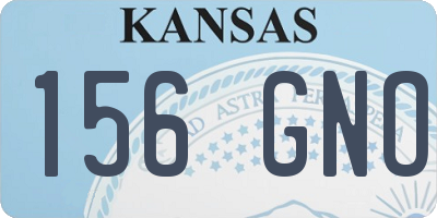 KS license plate 156GNO