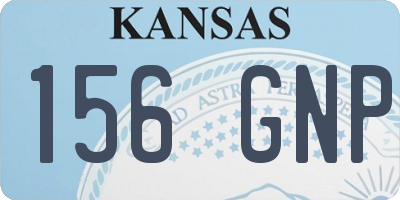 KS license plate 156GNP