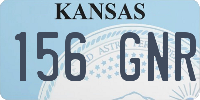 KS license plate 156GNR