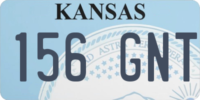 KS license plate 156GNT