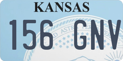 KS license plate 156GNV