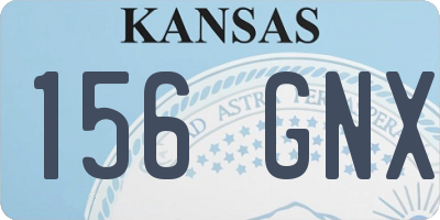 KS license plate 156GNX