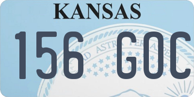 KS license plate 156GOC