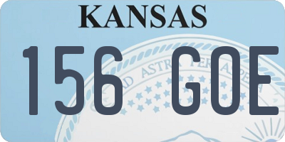 KS license plate 156GOE