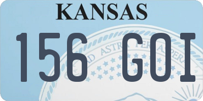 KS license plate 156GOI