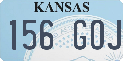 KS license plate 156GOJ