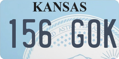 KS license plate 156GOK