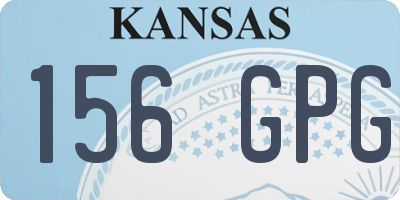 KS license plate 156GPG