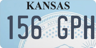KS license plate 156GPH
