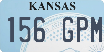 KS license plate 156GPM