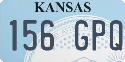 KS license plate 156GPQ