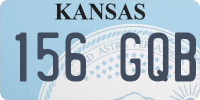 KS license plate 156GQB
