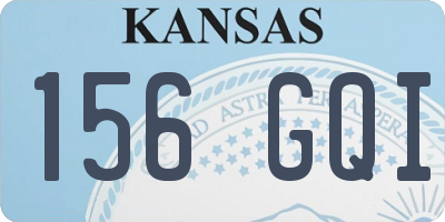 KS license plate 156GQI