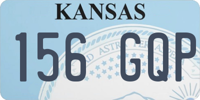 KS license plate 156GQP