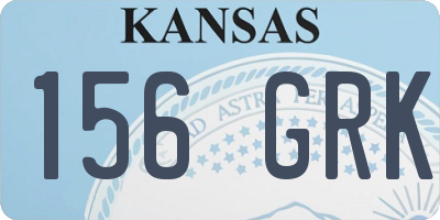 KS license plate 156GRK