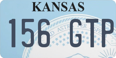 KS license plate 156GTP