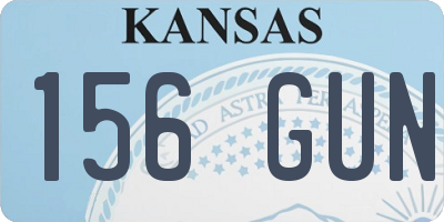 KS license plate 156GUN